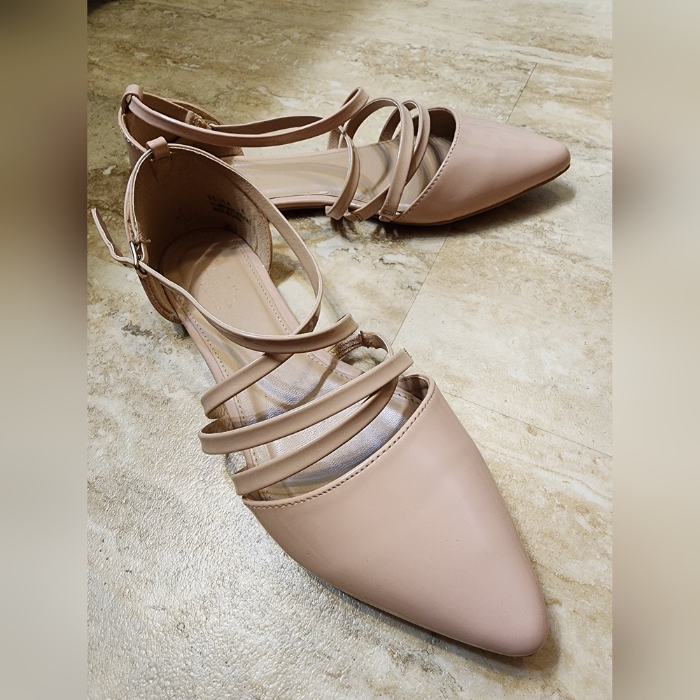 Charlotte Russe Blush Strappy Flats